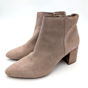 Blondo Tasel Waterproof Block Heel Bootie Women's Mushroom Size US10M EU40